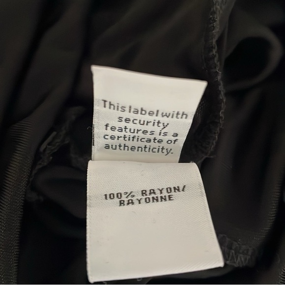 New Diane Von Furstenberg Black Ruched V-neck Rayon Dress Size 4 - Picture 9 of 13